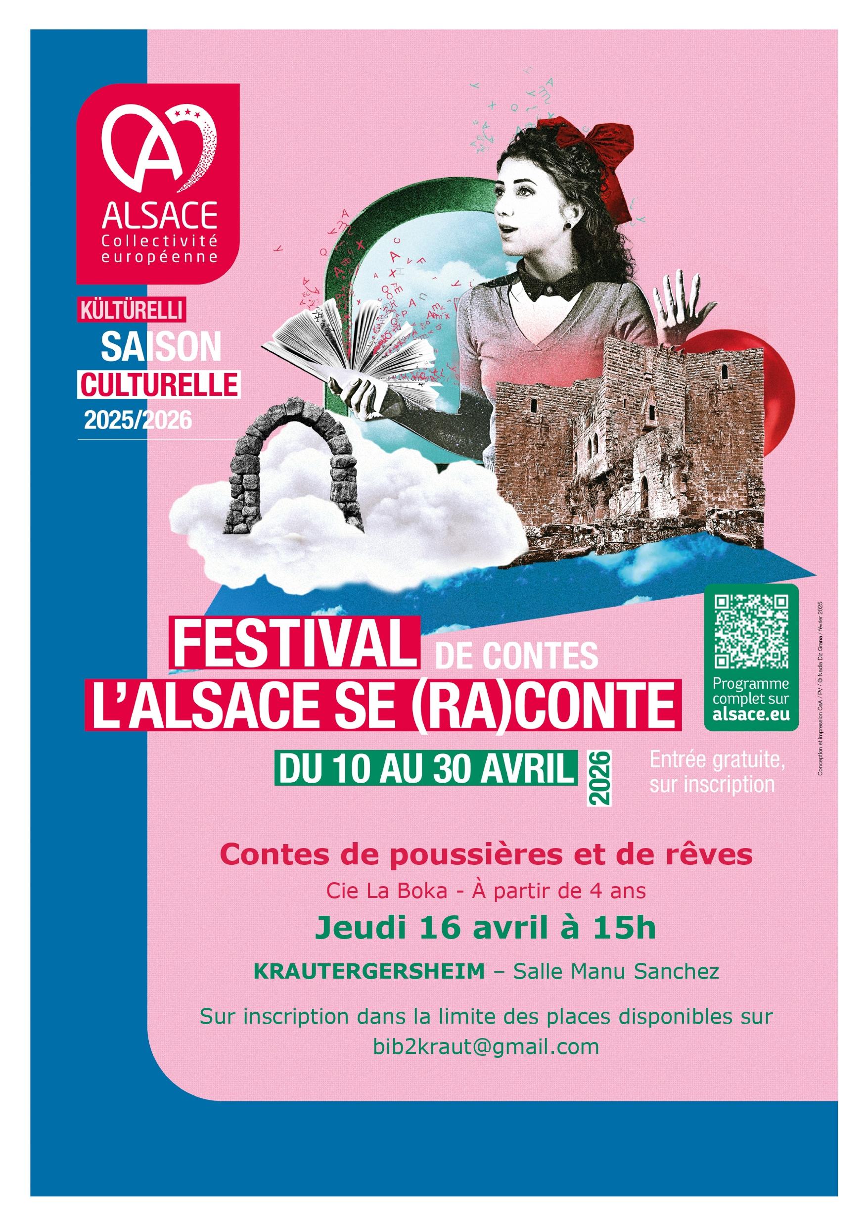 Lire la suite à propos de l’article Festival L’Alsace se (ra)conte à la Bibliothèque – 16.04.2026